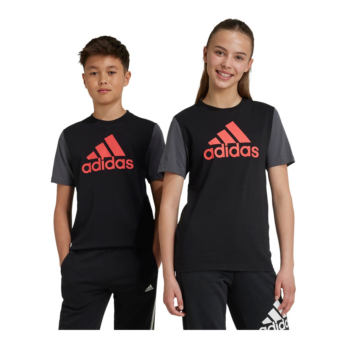 adidas Kids' Big Logo Colorblock T Shirt