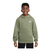 Nike Sportswear Boys' Club LBR Pullover Hoodie Front_Flat