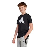 adidas Kids' Essentials Big Logo T Shirt Front_Angled_Left