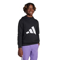 adidas Kids' Big Logo French Terry Pullover Hoodie Front_Angled_Right