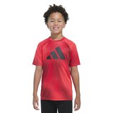 adidas Kids' Train All Over Print Logo T Shirt Front_Flat