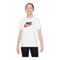 Nike Sportswear Kids' Futura T Shirt Front_Angled_Left