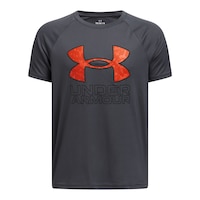 Under Armor Boys' Tech Hybrid Print Fill T Shirt Front_Flat
