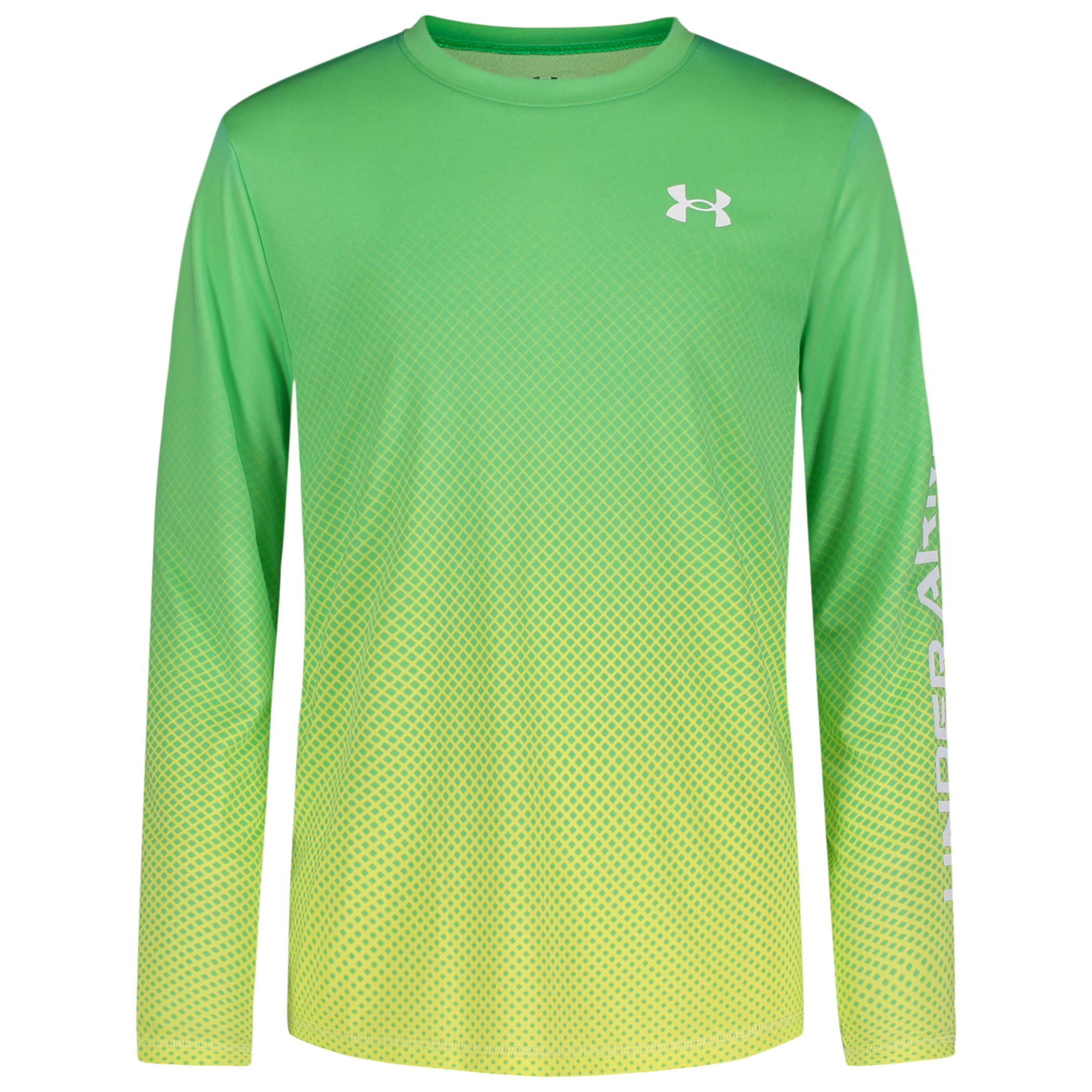 Under Armour Boys' Textured Logo UPF Long Sleeve Shirt