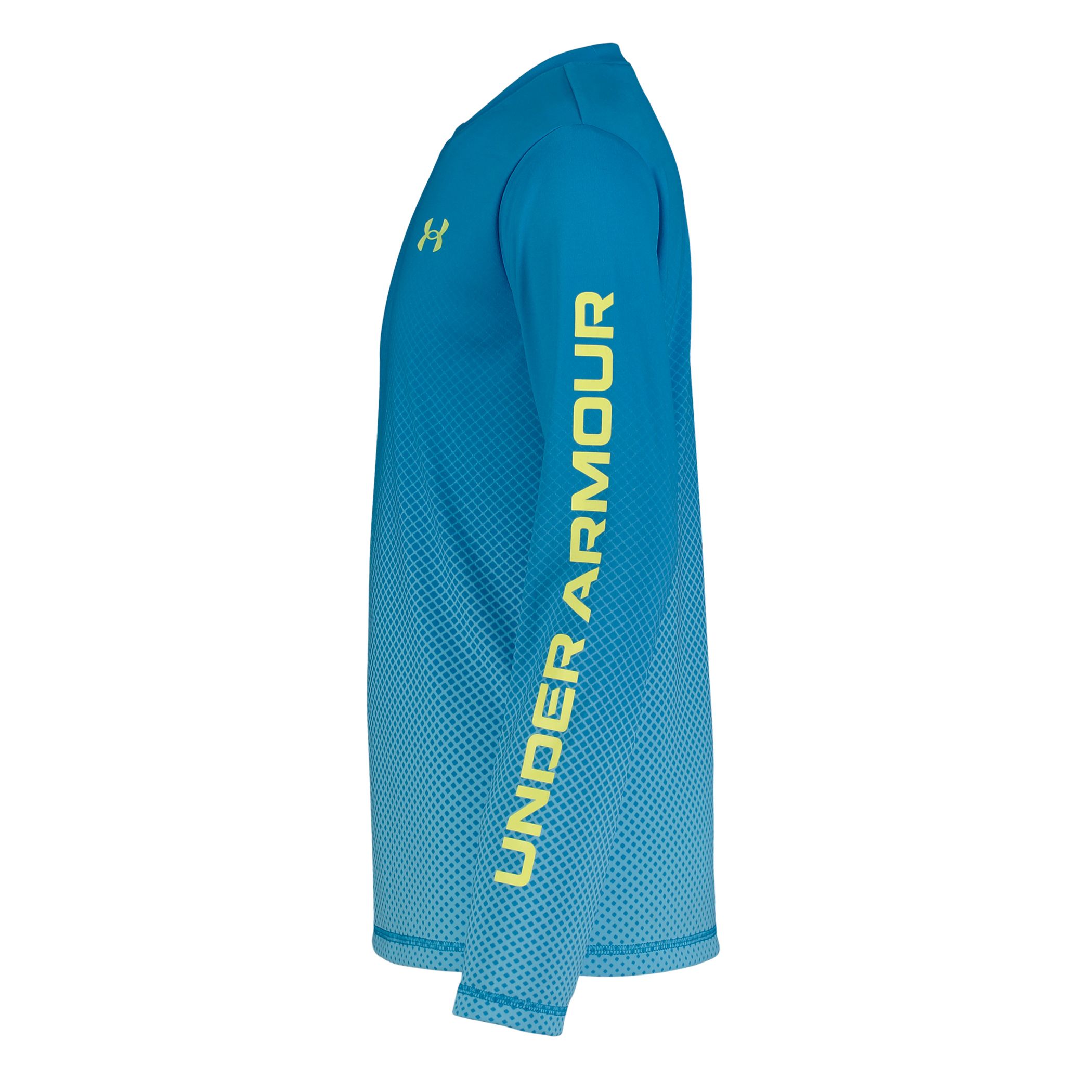 Under Armour Boys' Textured Logo UPF Long Sleeve Shirt