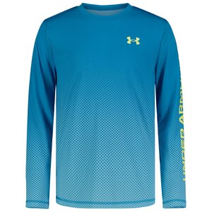Under Armour Boys' Textured Logo UPF Long Sleeve Shirt