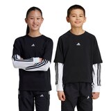 adidas Boys' 3-Stripe Jam Fooler Long Sleeve T Shirt Front_Flat