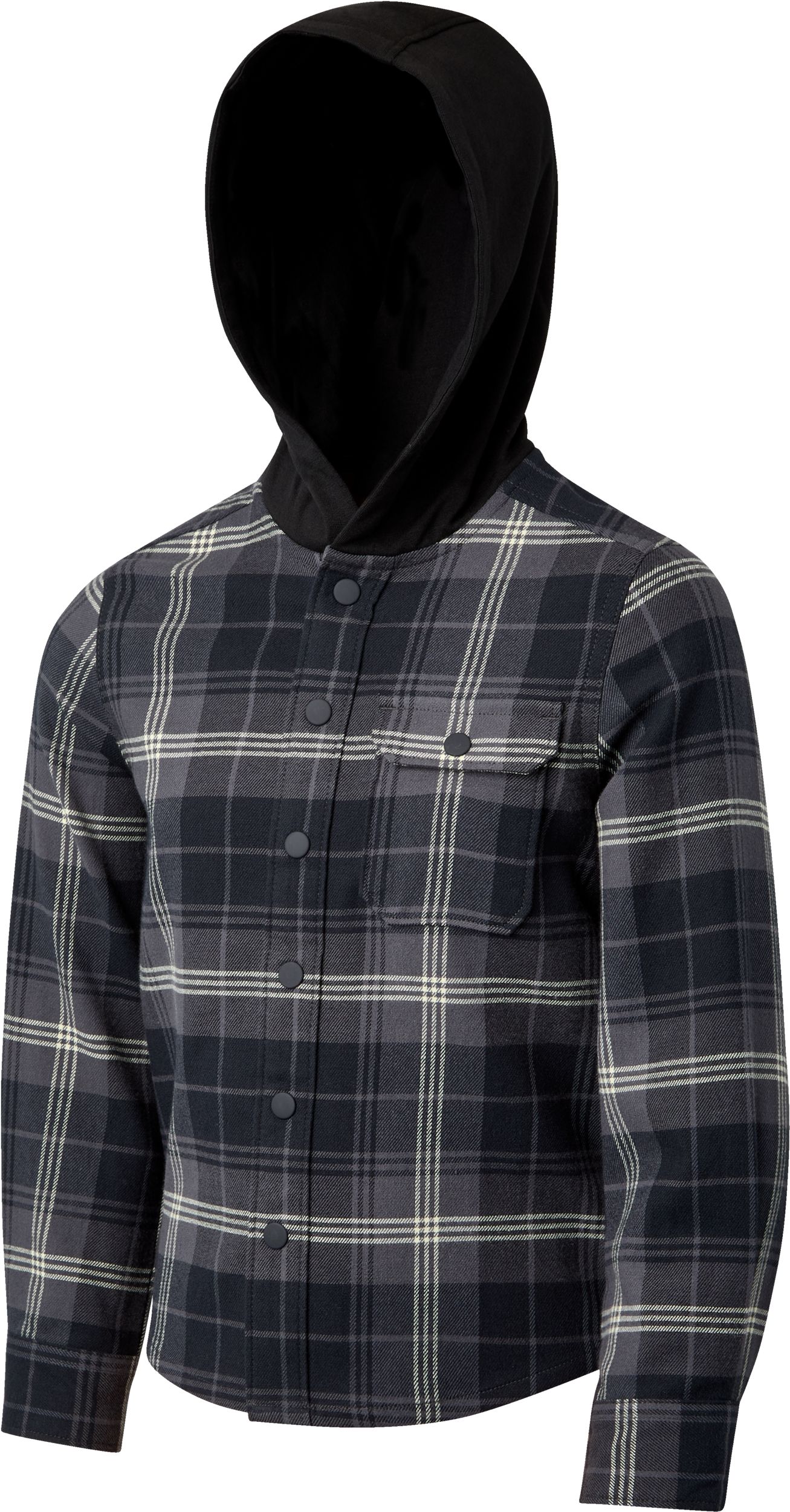 Ripzone Boys' Hideout Hooded Plaid Top