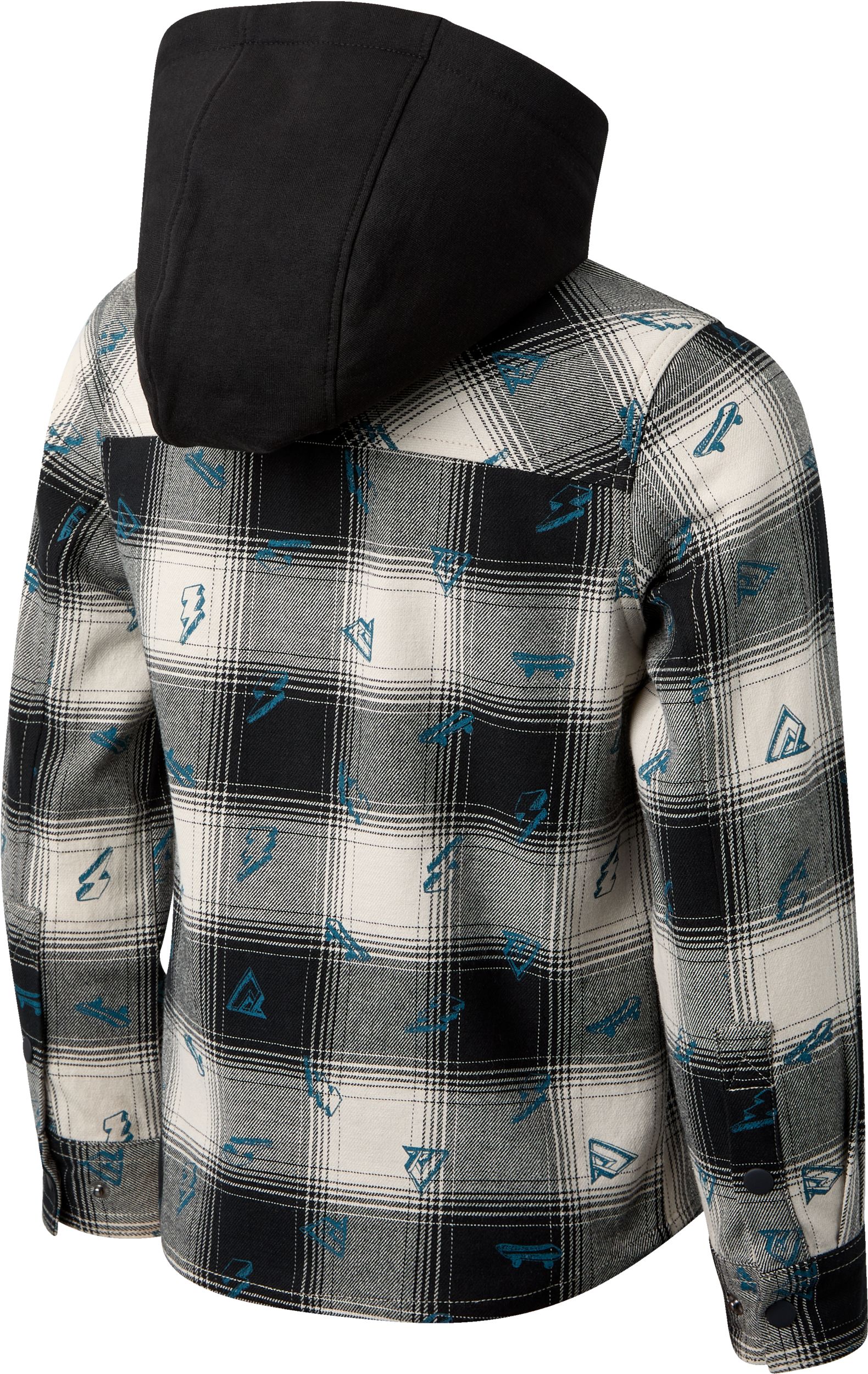 Ripzone Boys' Hideout Hooded Plaid Top