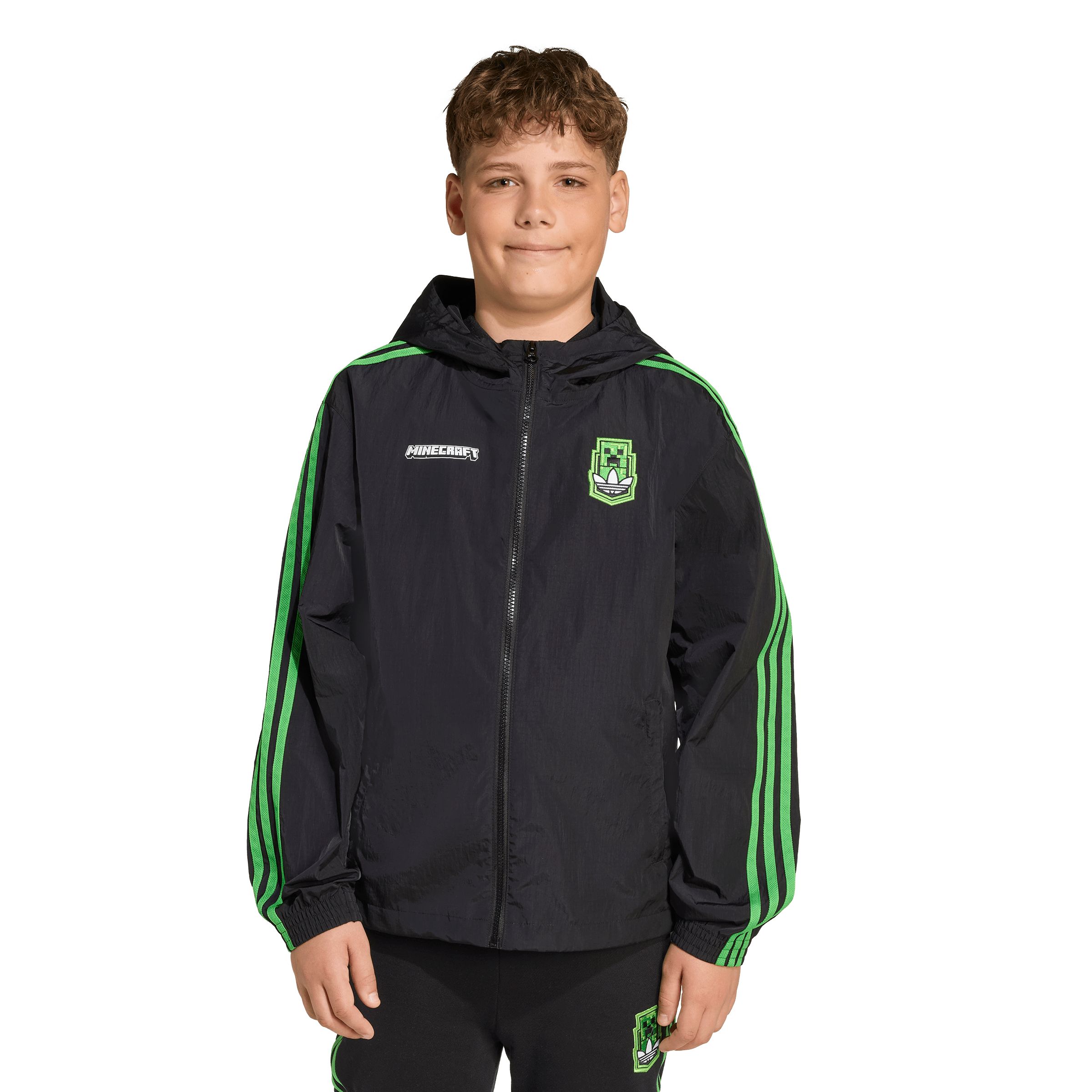 adidas Kids' Minecraft Windbreaker Hoodie