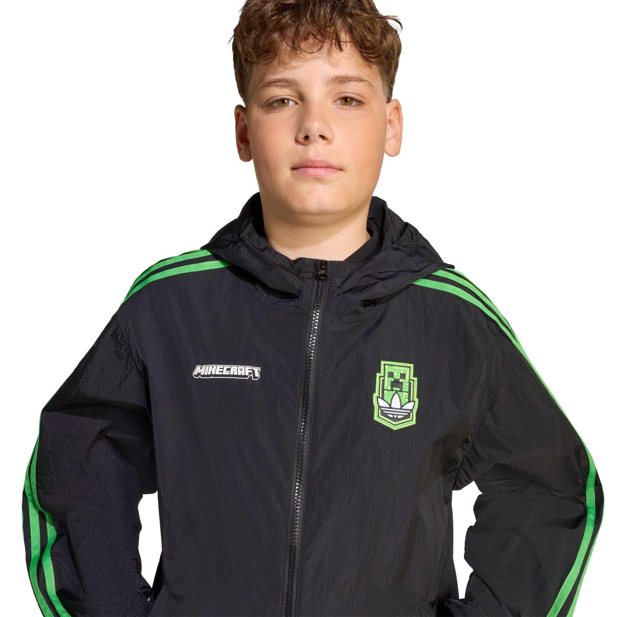 adidas Kids' Minecraft Windbreaker Hoodie
