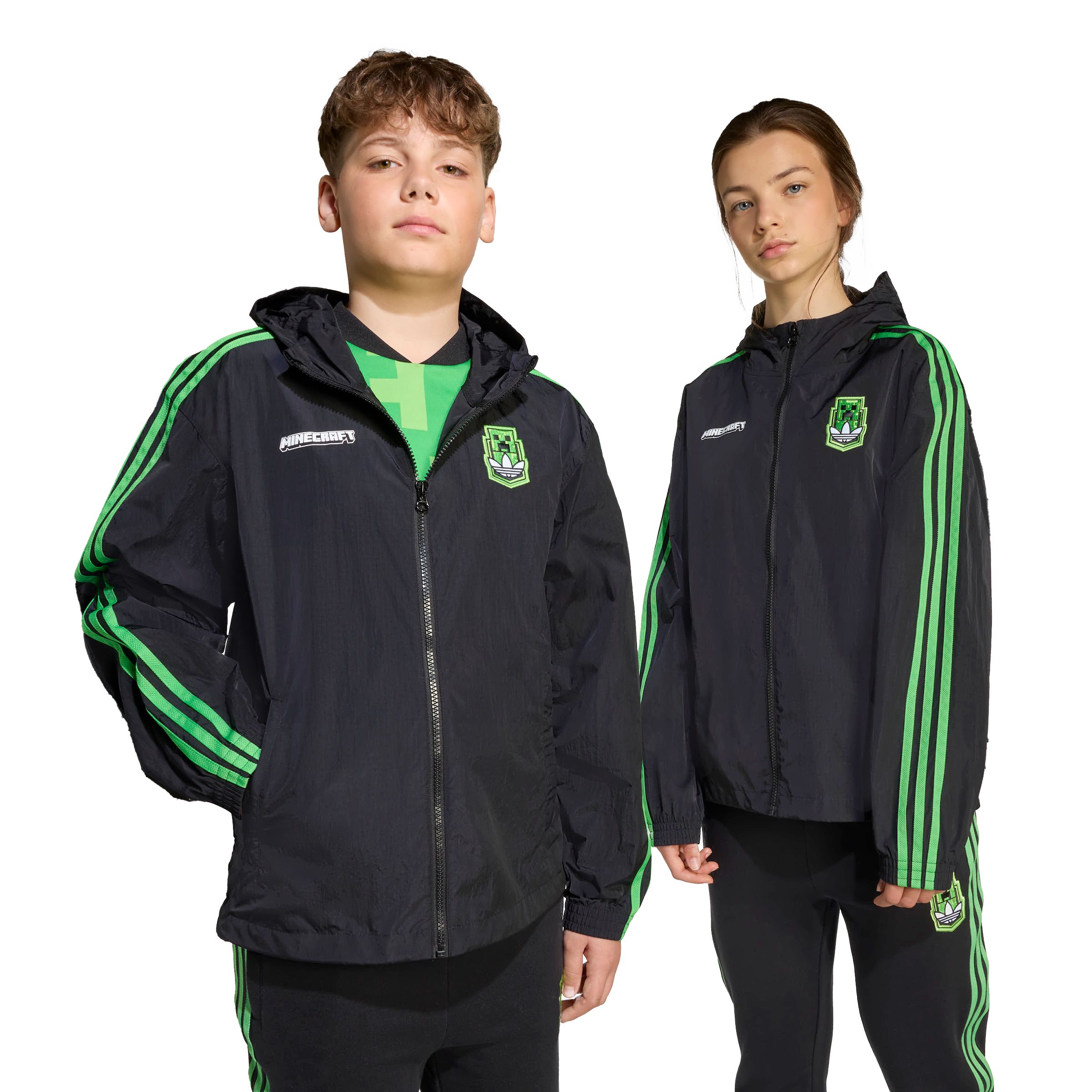 adidas Kids' Minecraft Windbreaker Hoodie