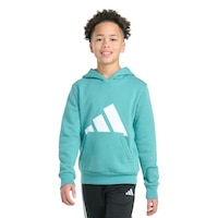adidas Boys' Essentials Fleece Logo Hoodie Front_Flat