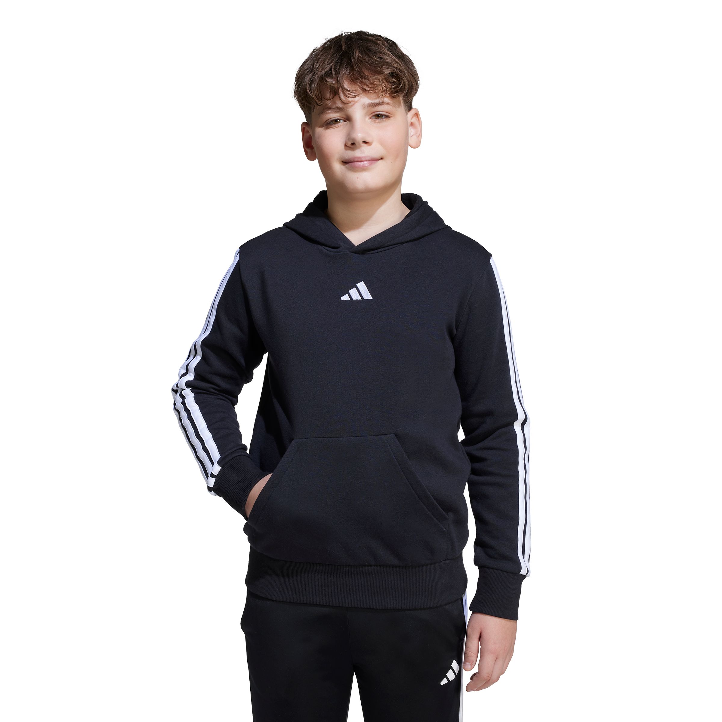 adidas Kids' 3-stripe Fleece Hoodie