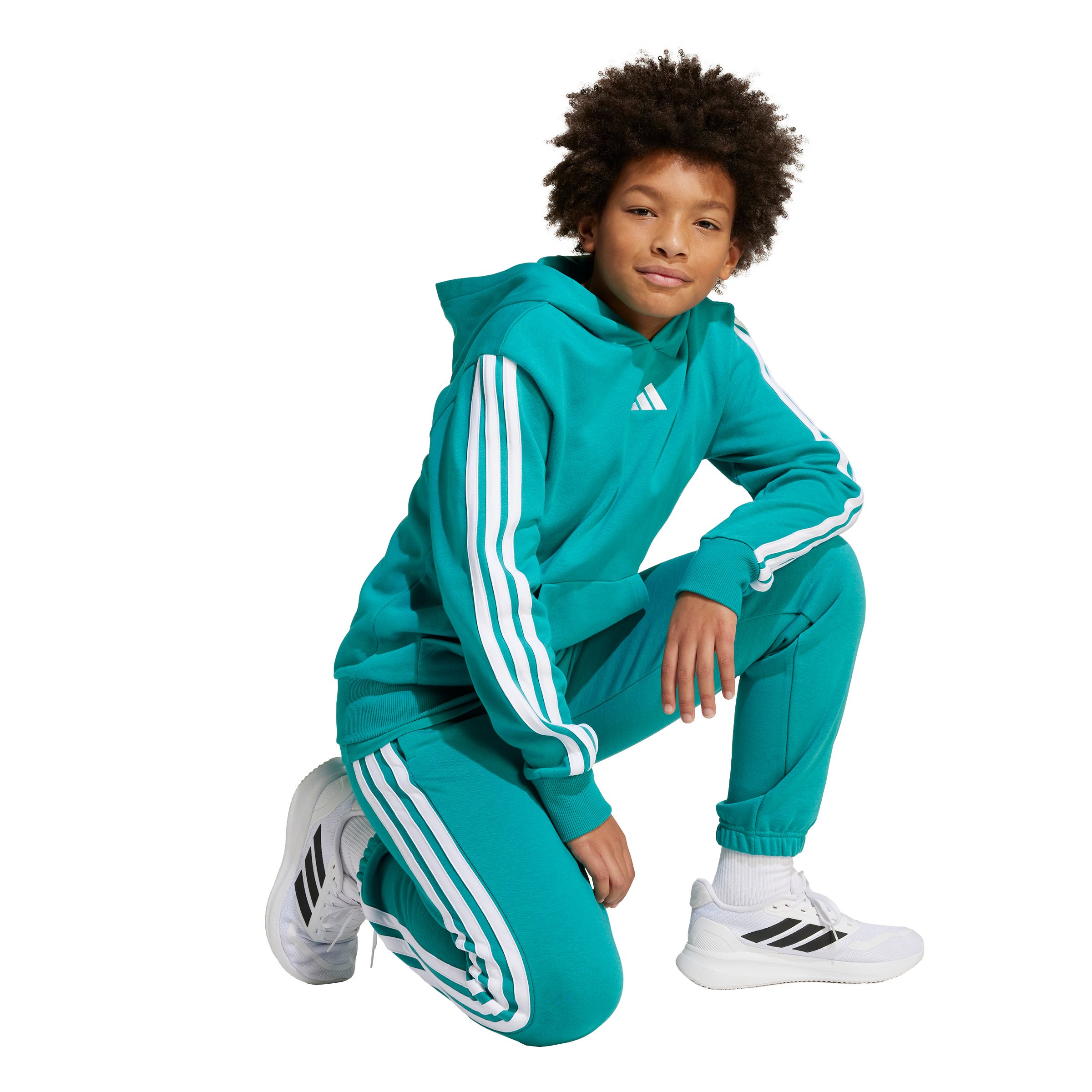 adidas Kids' 3-stripe Fleece Hoodie