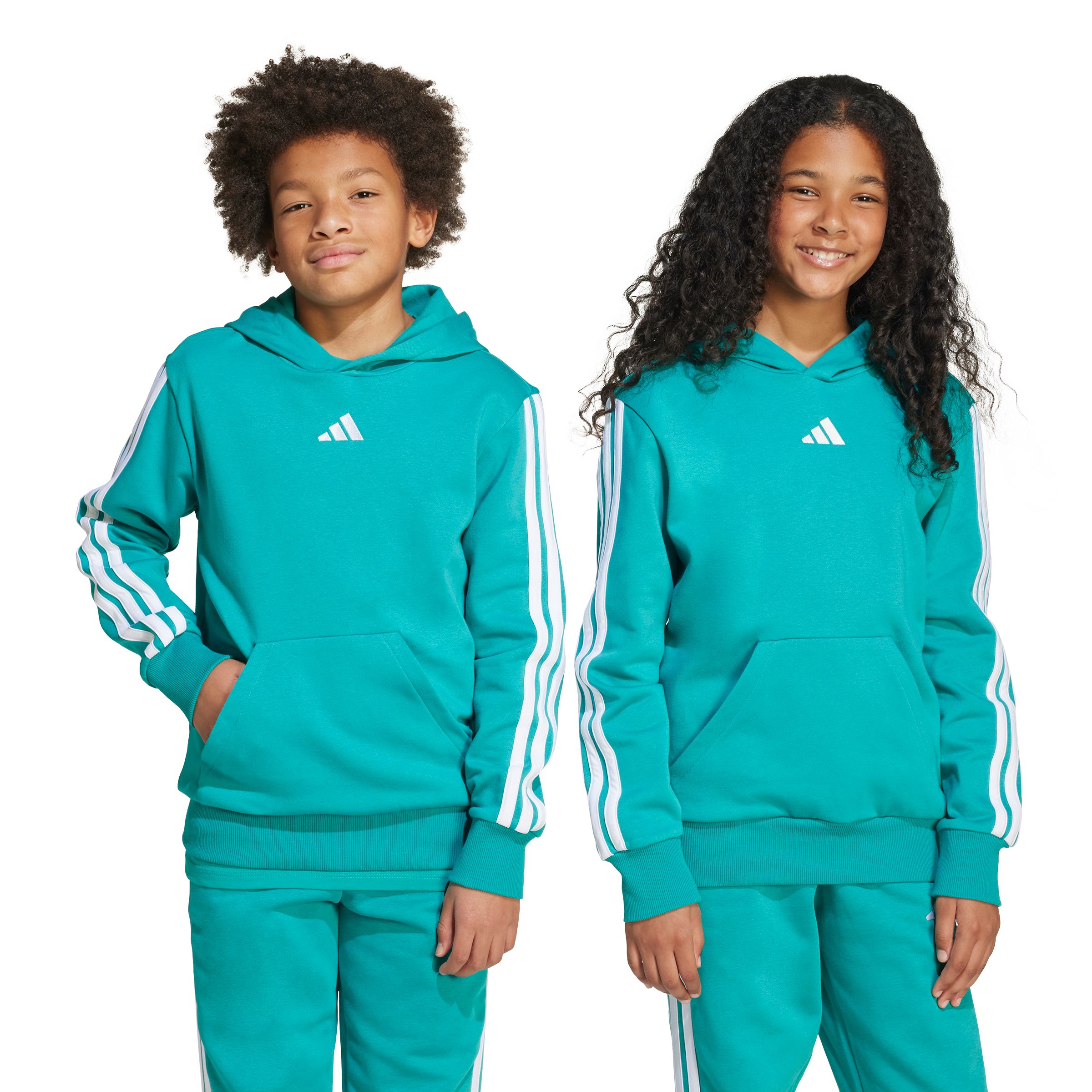 adidas Kids' 3-stripe Fleece Hoodie
