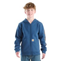 Carhartt Boys' Logo Full Zip Hoodie Front_Flat