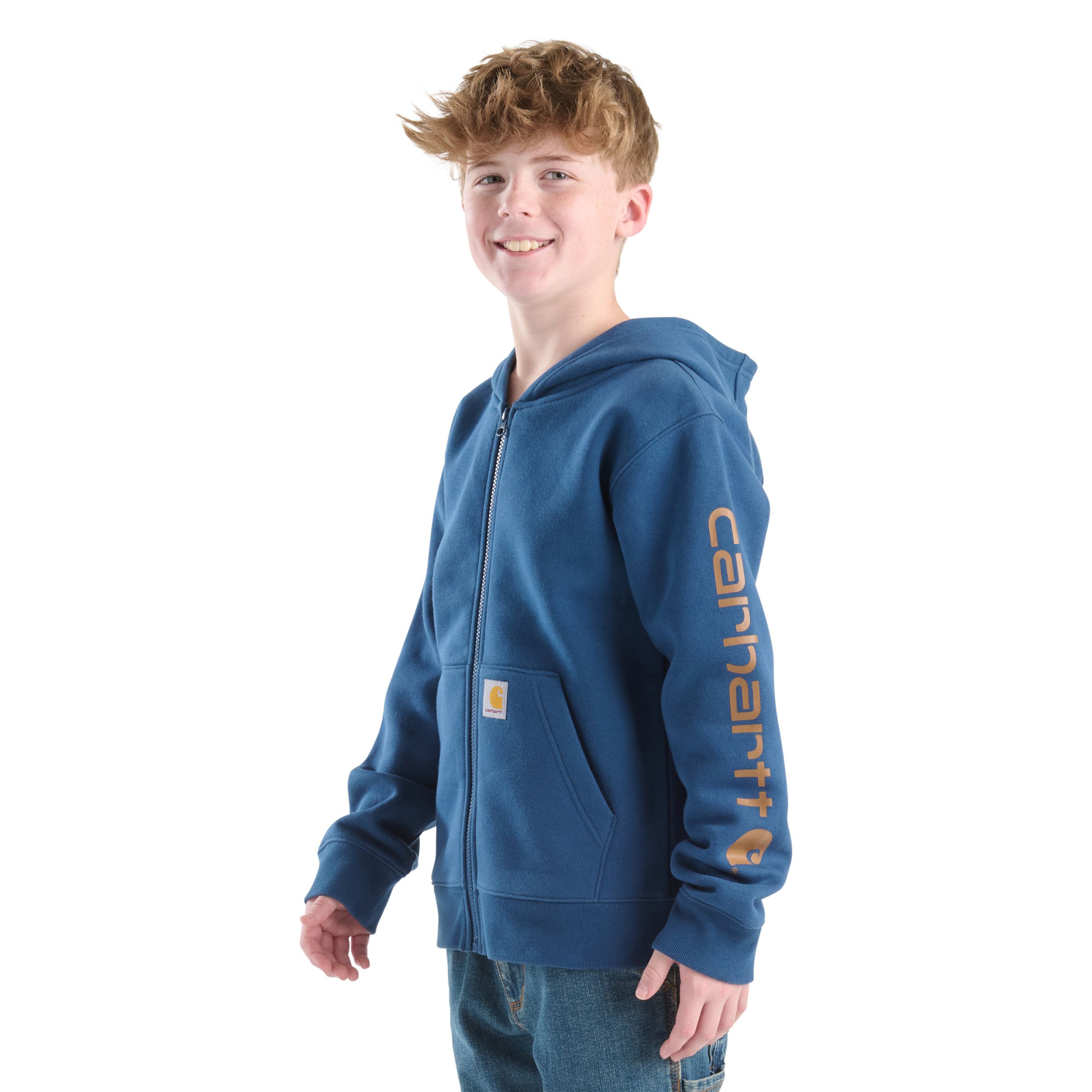 Carhartt Boys' Logo Full Zip Hoodie