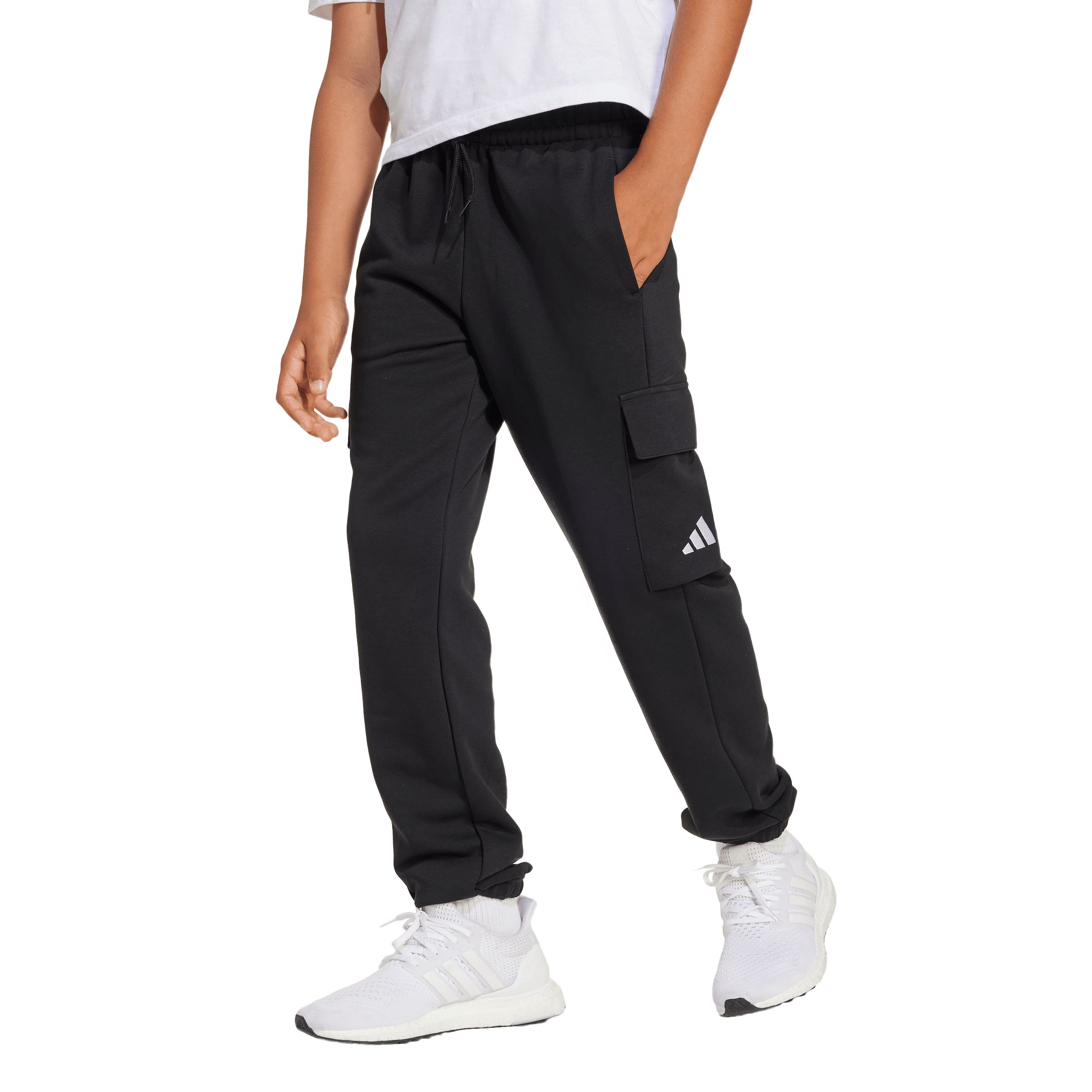 adidas Kids' Essentials Football Cargo Jogger Pants - Recycled Cotton Blend
