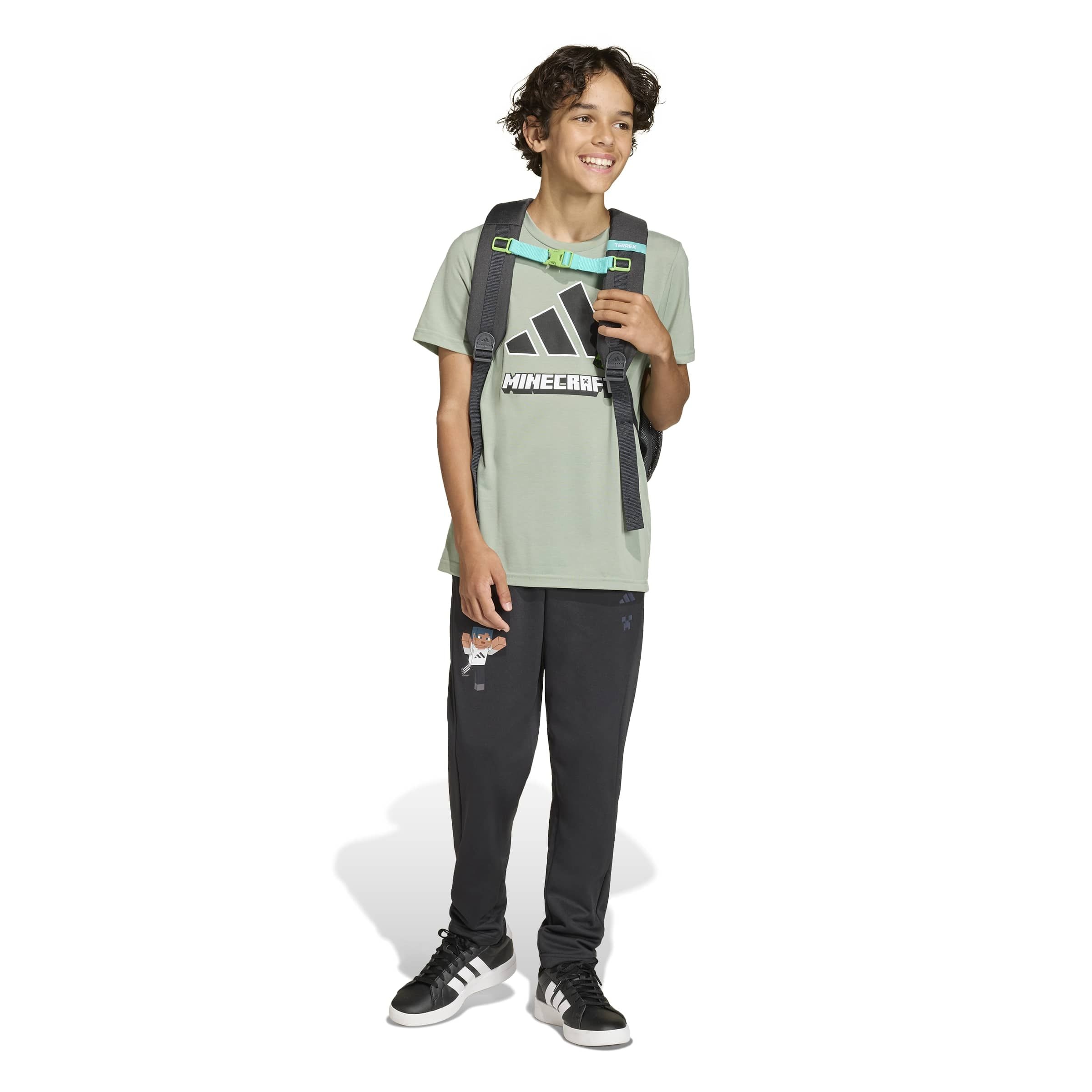 adidas Unisex Minecraft Fleece Pants with Elastic Waistband