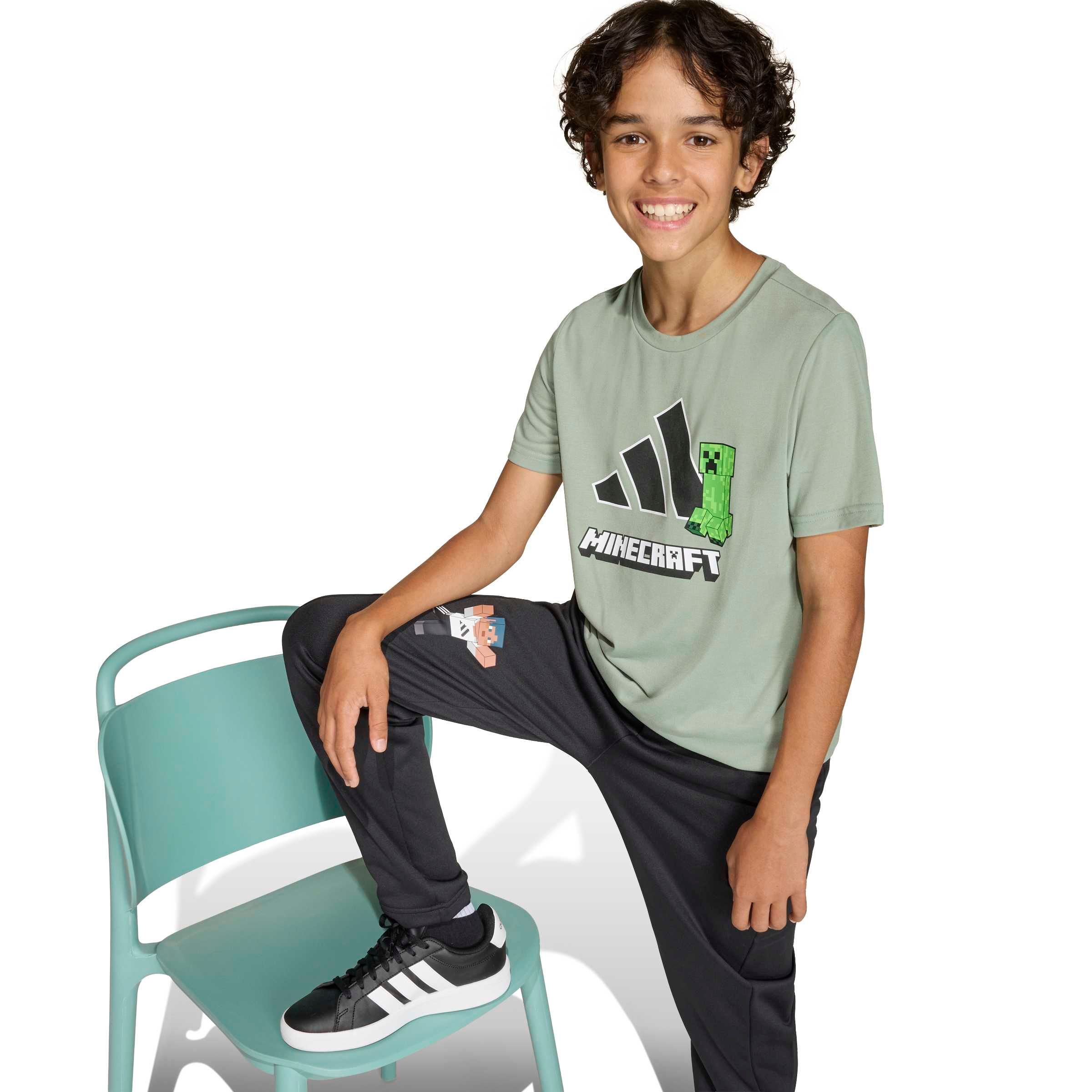 adidas Unisex Minecraft Fleece Pants with Elastic Waistband