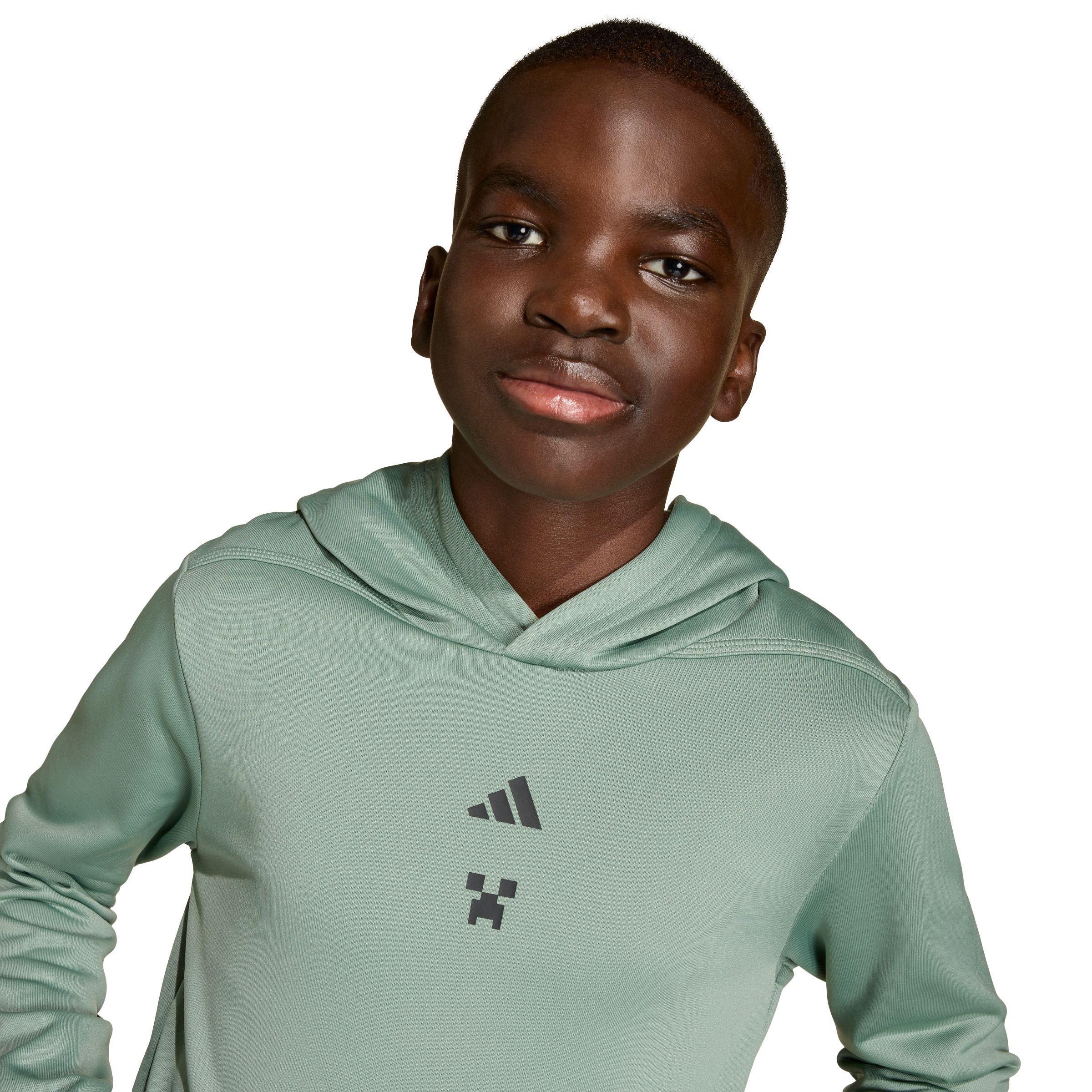 adidas Kids' Minecraft Hoodie with Creeper Graphic