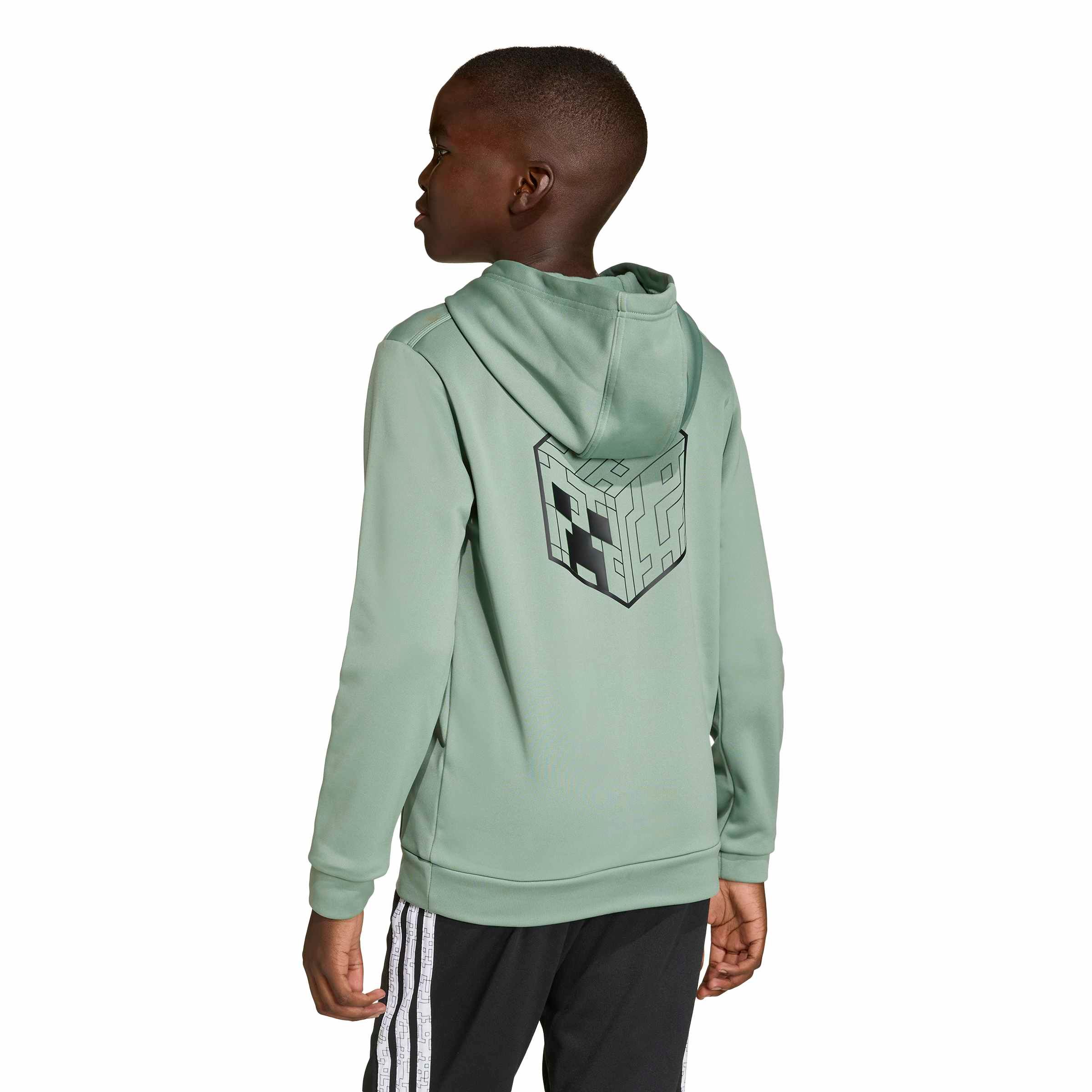 adidas Kids' Minecraft Hoodie with Creeper Graphic