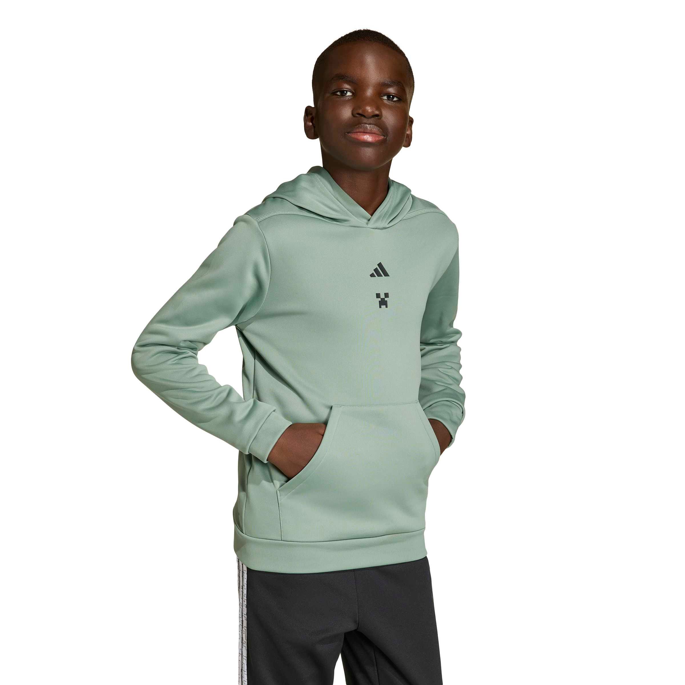 adidas Kids' Minecraft Hoodie with Creeper Graphic
