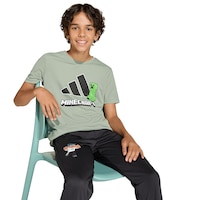 adidas Unisex Minecraft Graphic T-Shirt Front_Flat