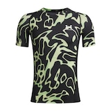Under Armour Kids' Heatgear© Armour Printed Performance Baselayer T-shirt Front_Flat