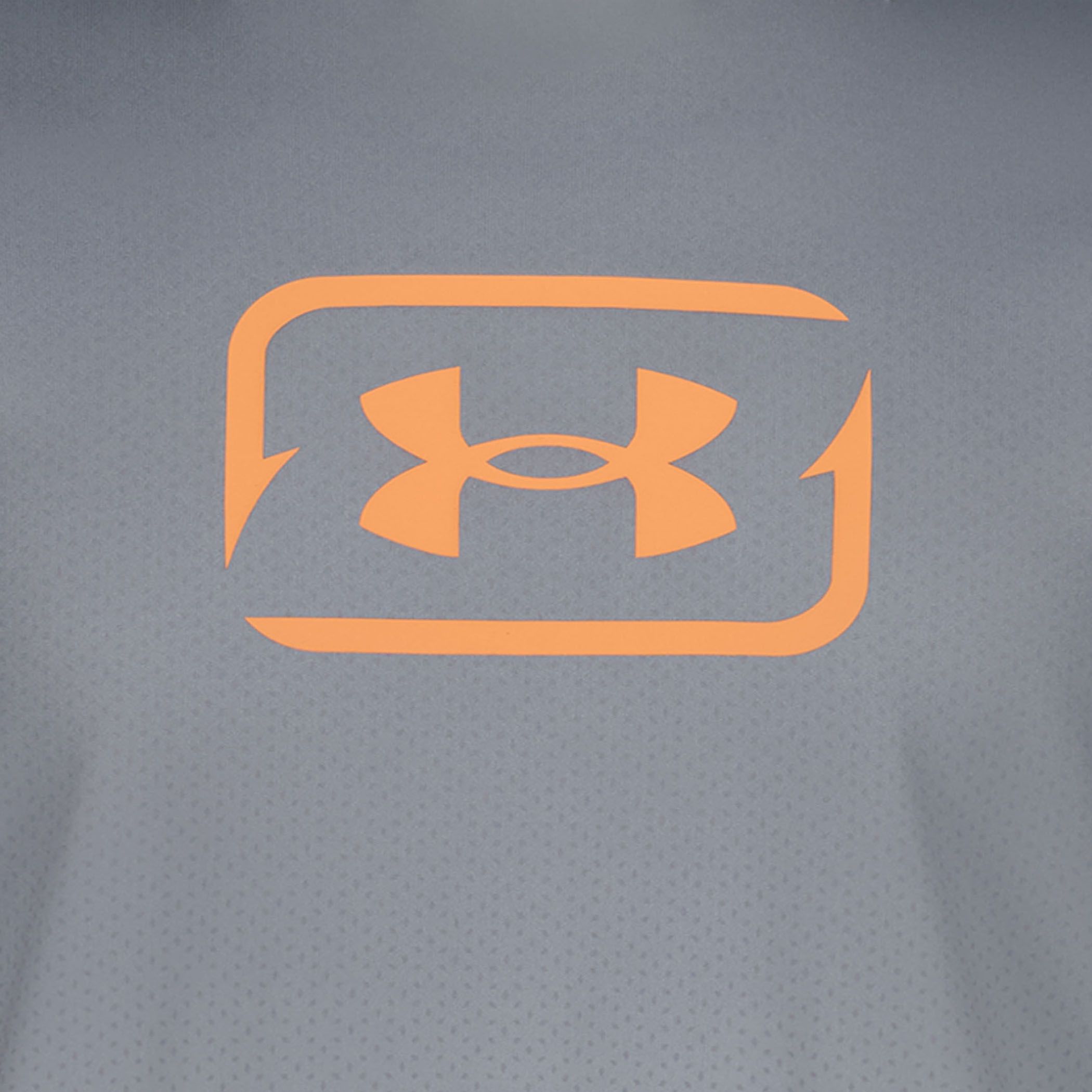 Under Armour Kids' Textured Logo UPF Long Sleeve Performance Shirt