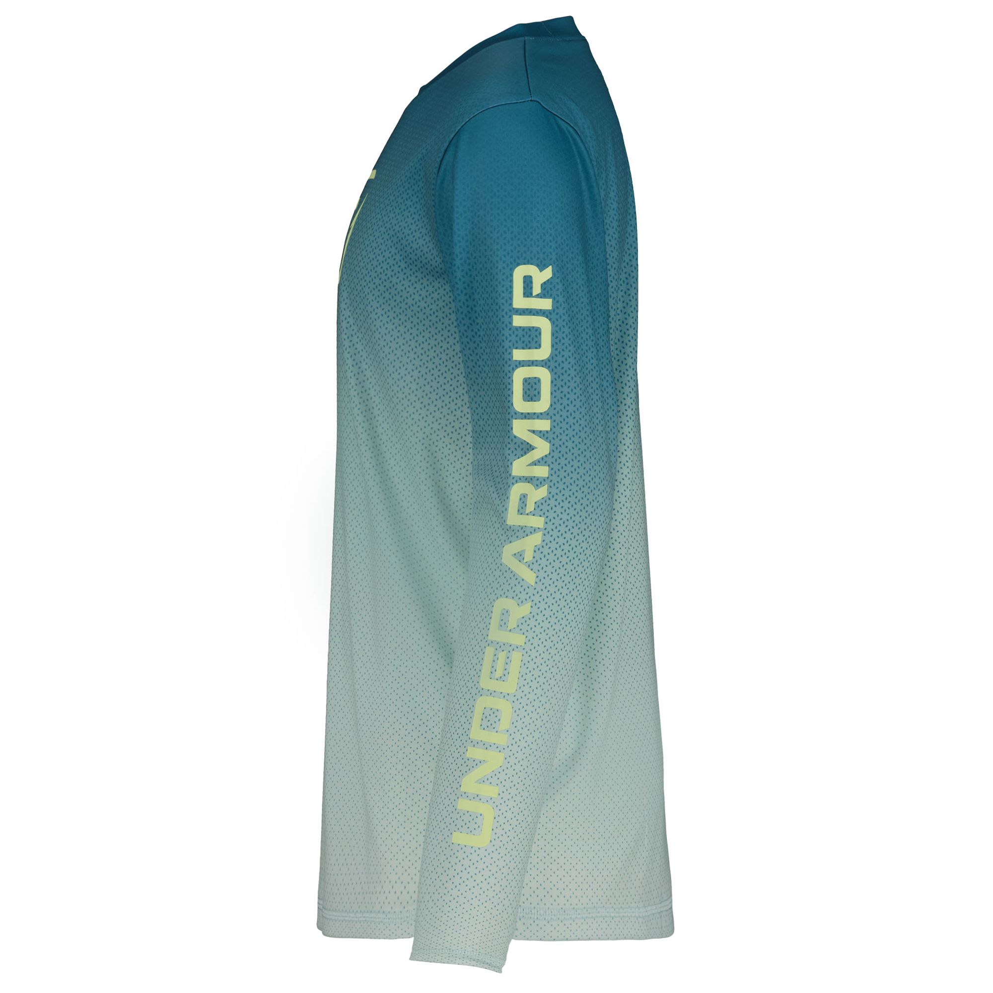 Under Armour Kids' Textured Logo UPF Long Sleeve Performance Shirt