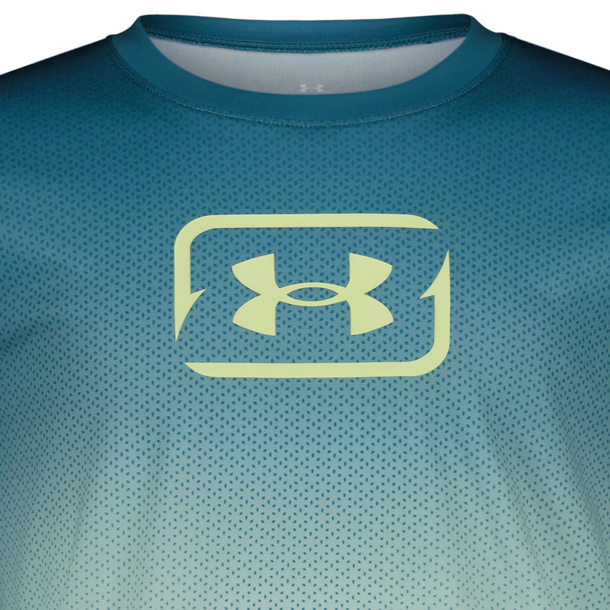 Under Armour Kids' Textured Logo UPF Long Sleeve Performance Shirt
