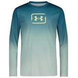 Under Armour Kids' Textured Logo UPF Long Sleeve Performance Shirt Front_Flat