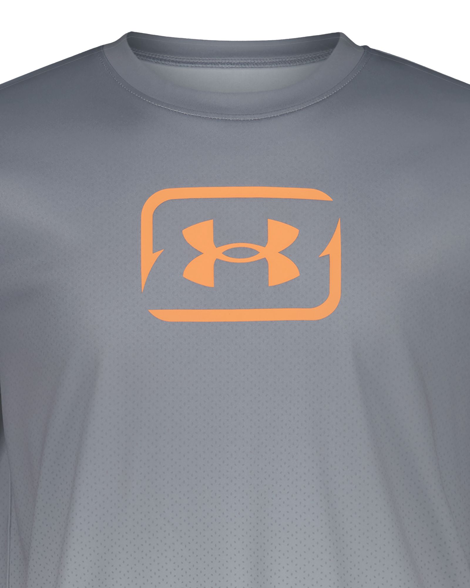 Under Armour Kids' Textured Logo UPF Long Sleeve Performance Shirt