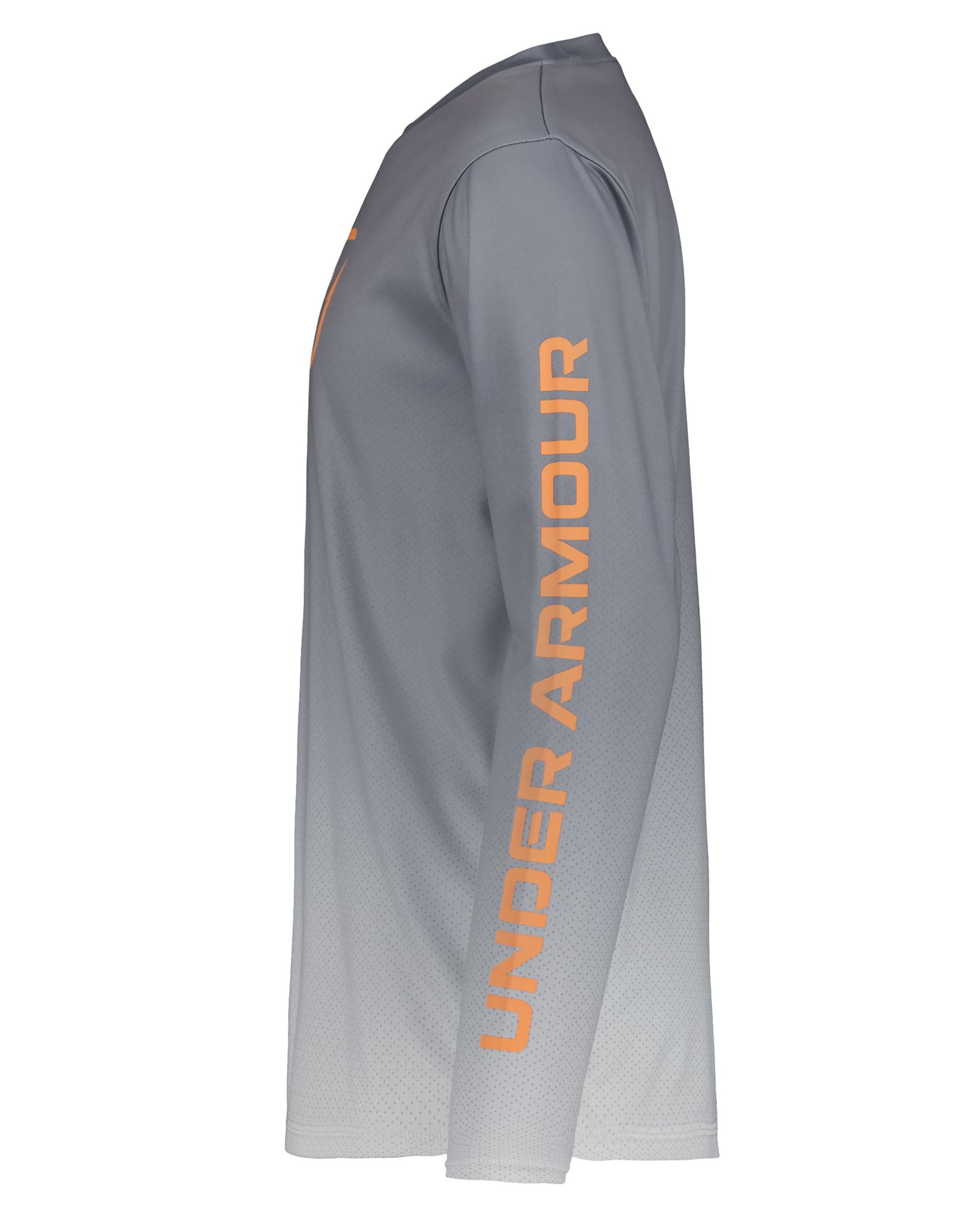 Under Armour Kids' Textured Logo UPF Long Sleeve Performance Shirt