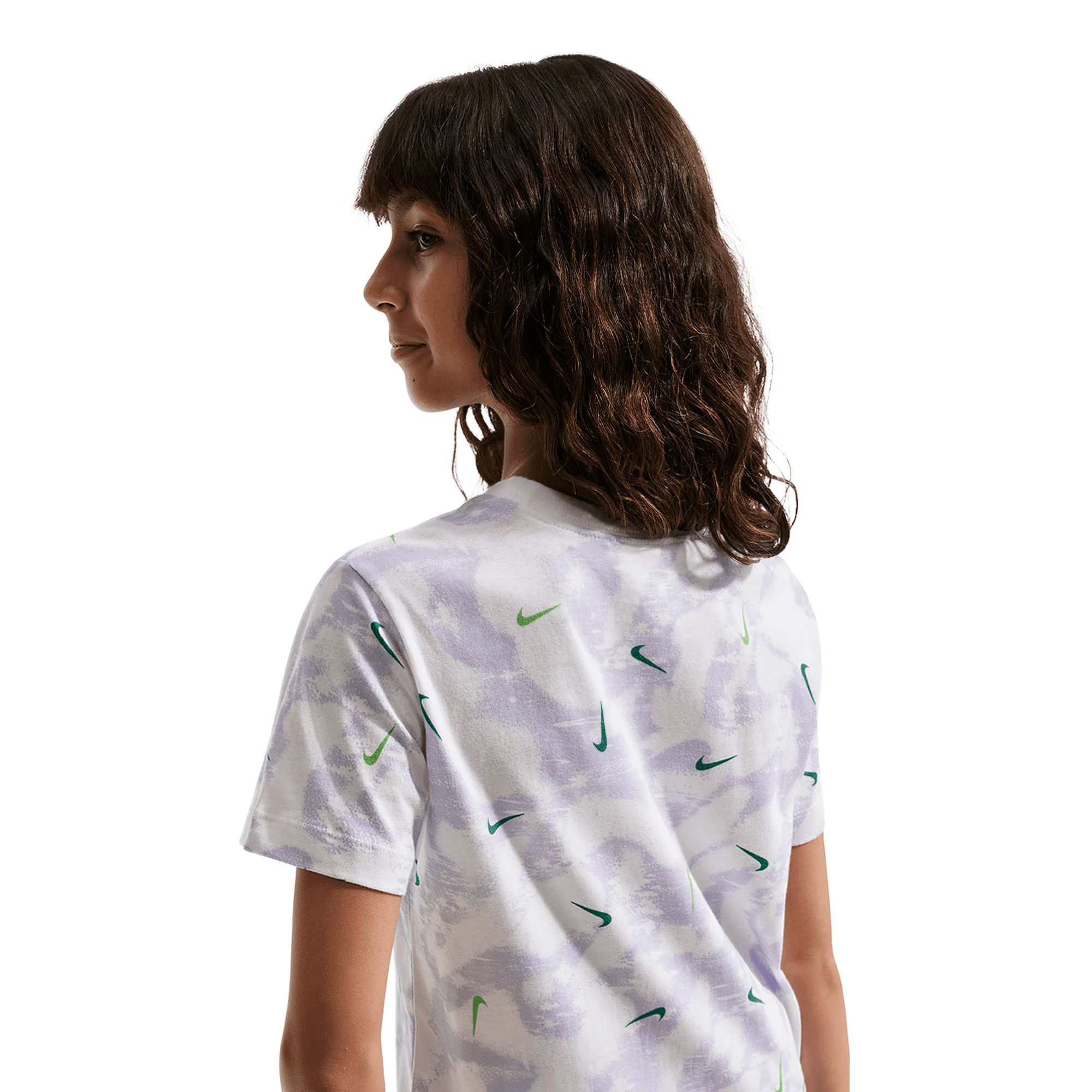 Nike Sportswear Kids' All Over Print High Brand Read Graphic Short Sleeve T-Shirt