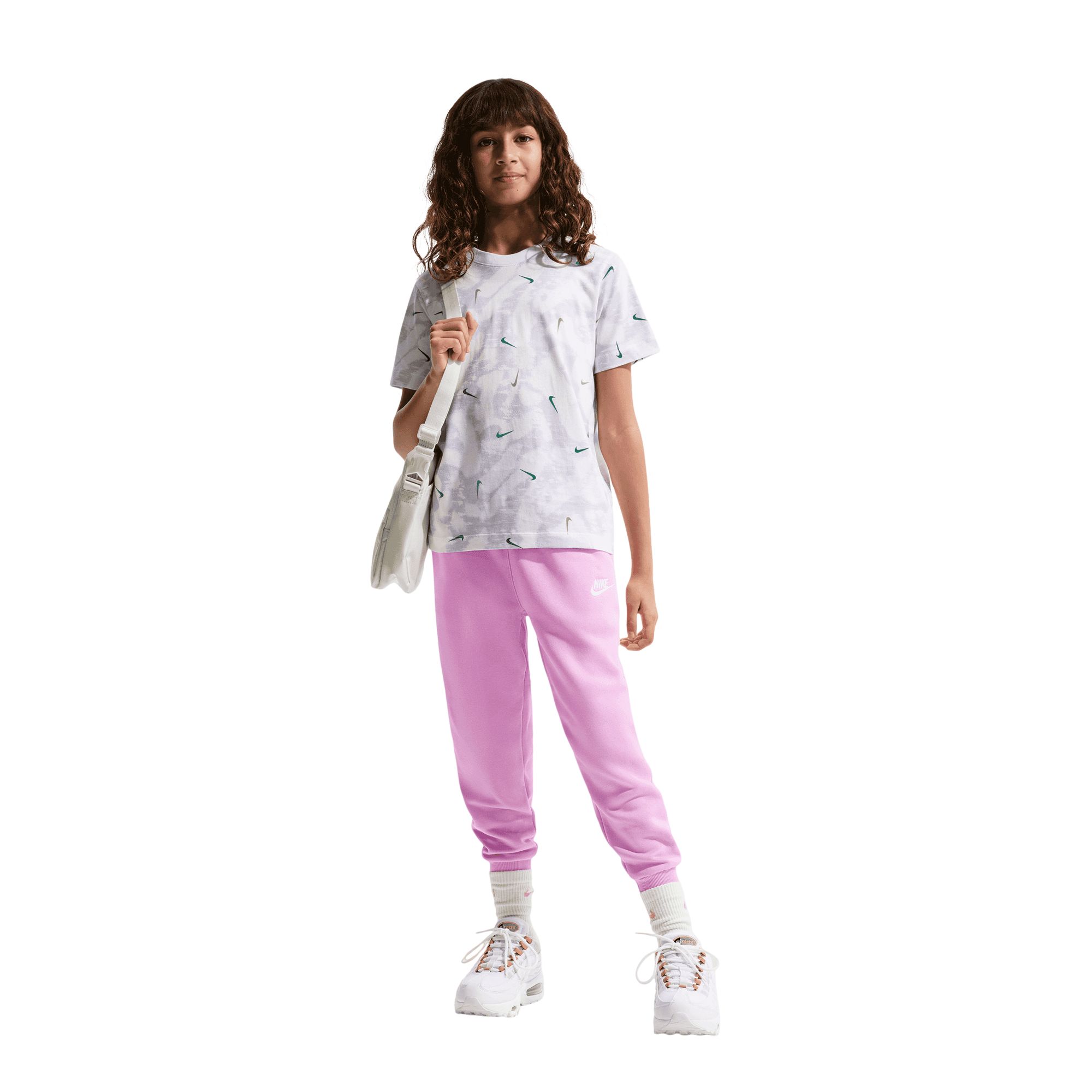 Nike Sportswear Kids' All Over Print High Brand Read Graphic Short Sleeve T-Shirt