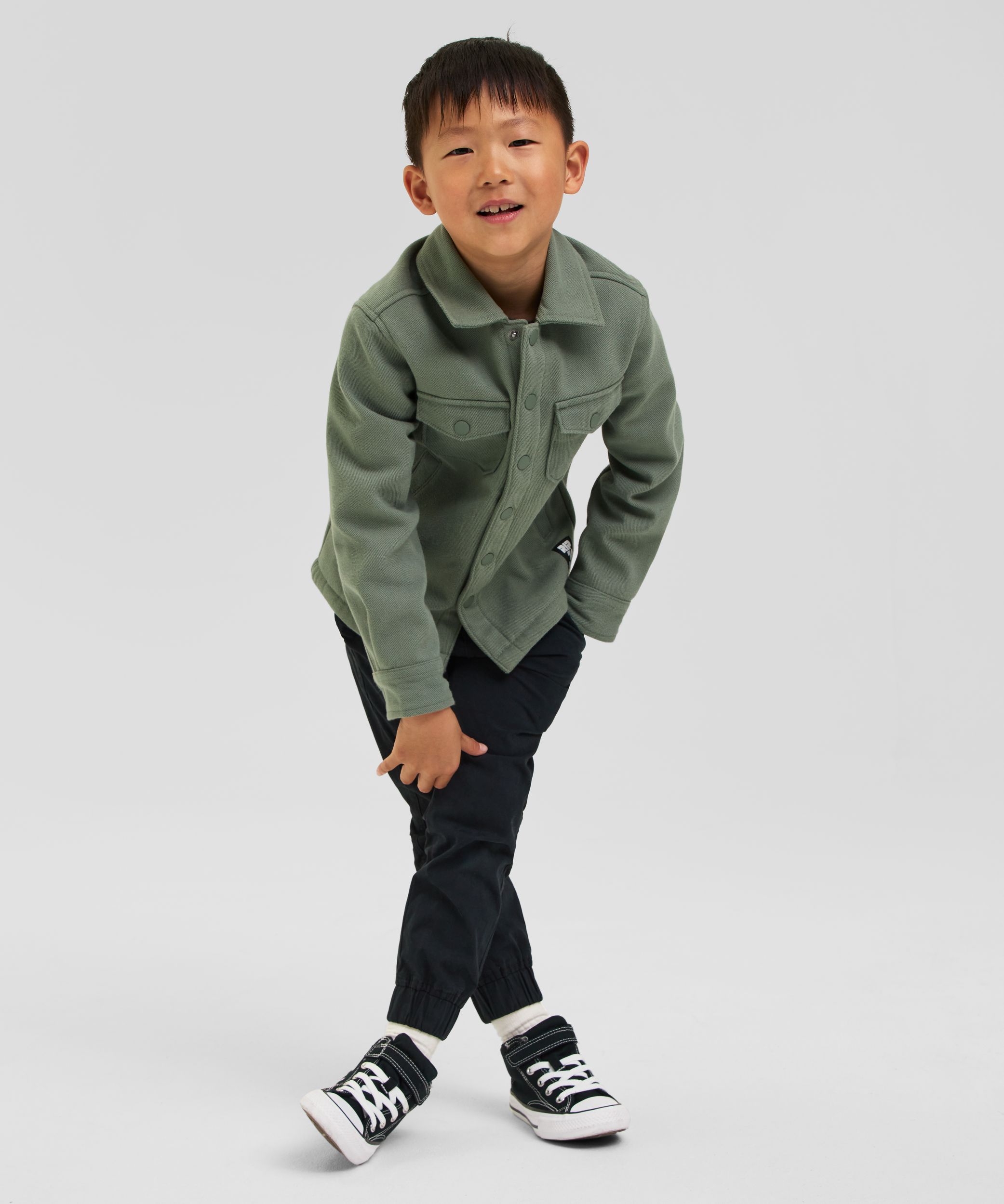 Ripzone Kids' Wilder Overshirt with Button Closure