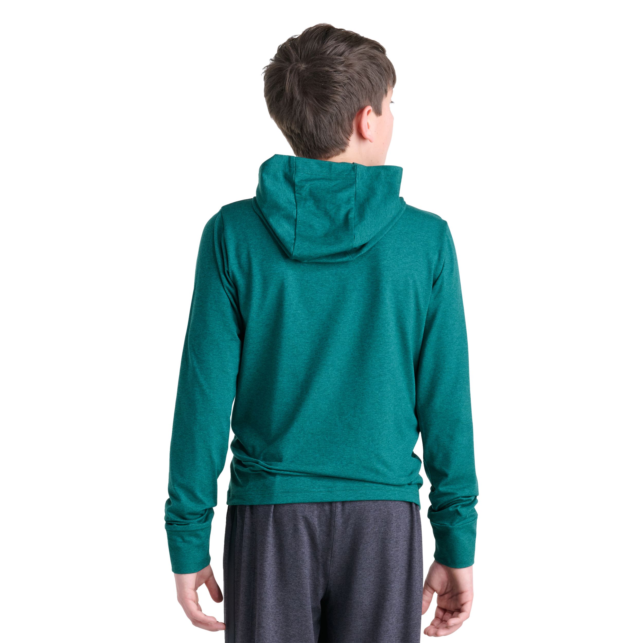 adidas Kids' Hooded Heather Long Sleeve Shirt