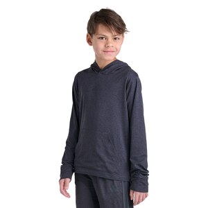 adidas Boys' Hooded Heather Long Sleeve Shirt