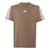 adidas Kids' 3-Stripe Short Sleeve T-Shirt Front_Flat