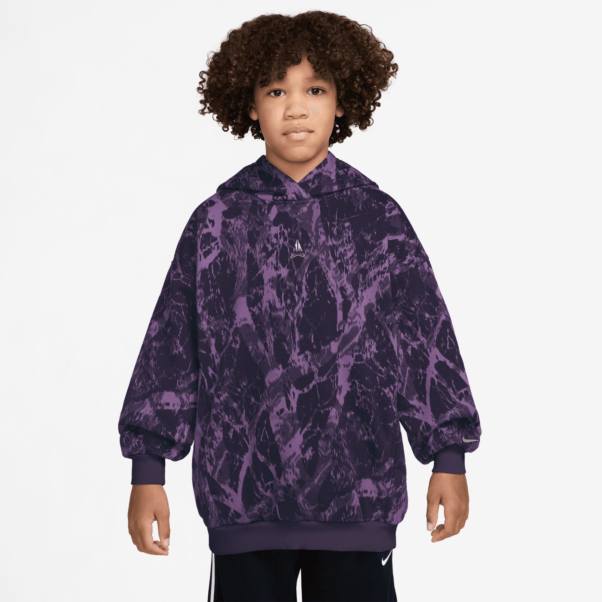 Nike Kids' Ja Morant Club Fleece All Over Print Hoodie