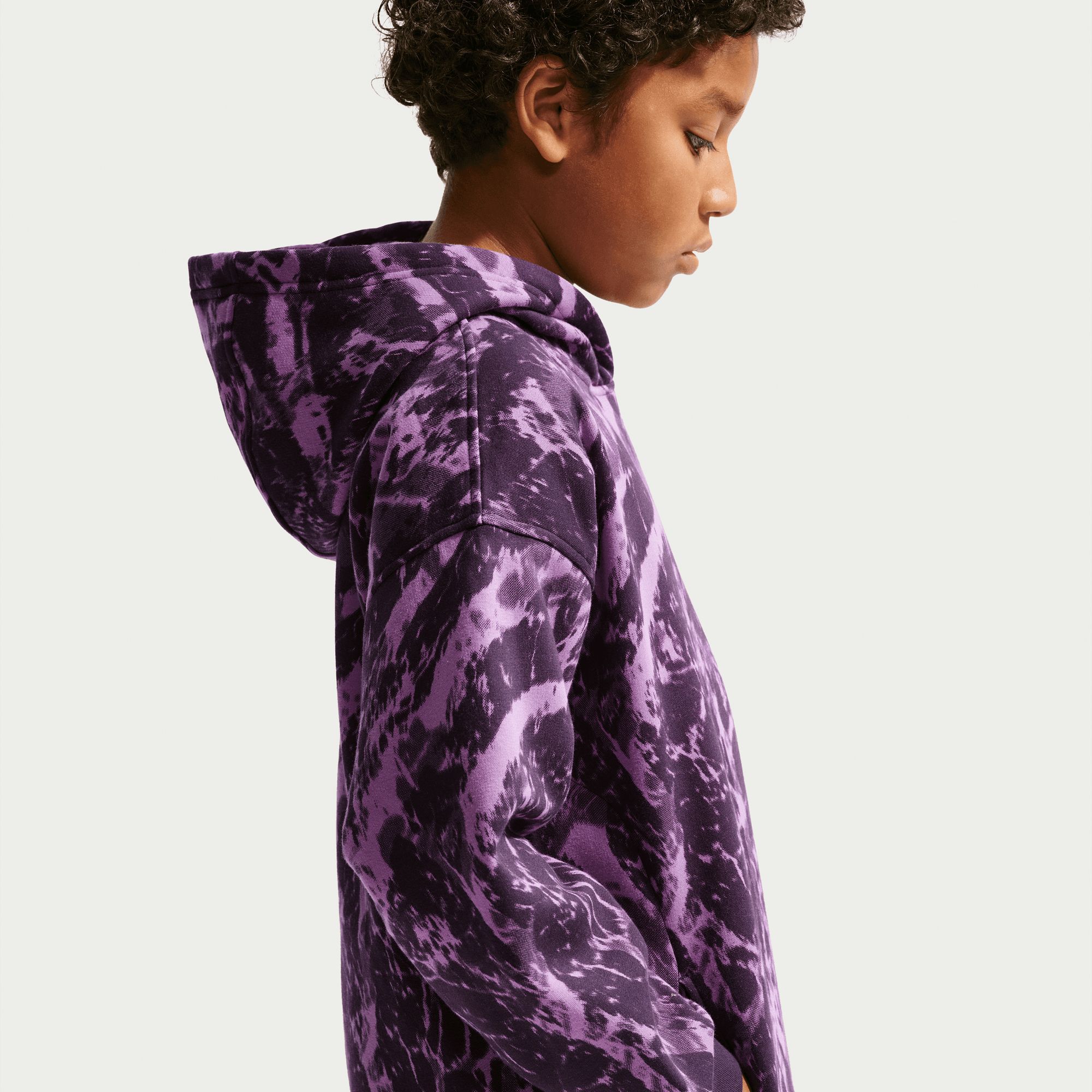 Nike Kids' Ja Morant Club Fleece All Over Print Hoodie