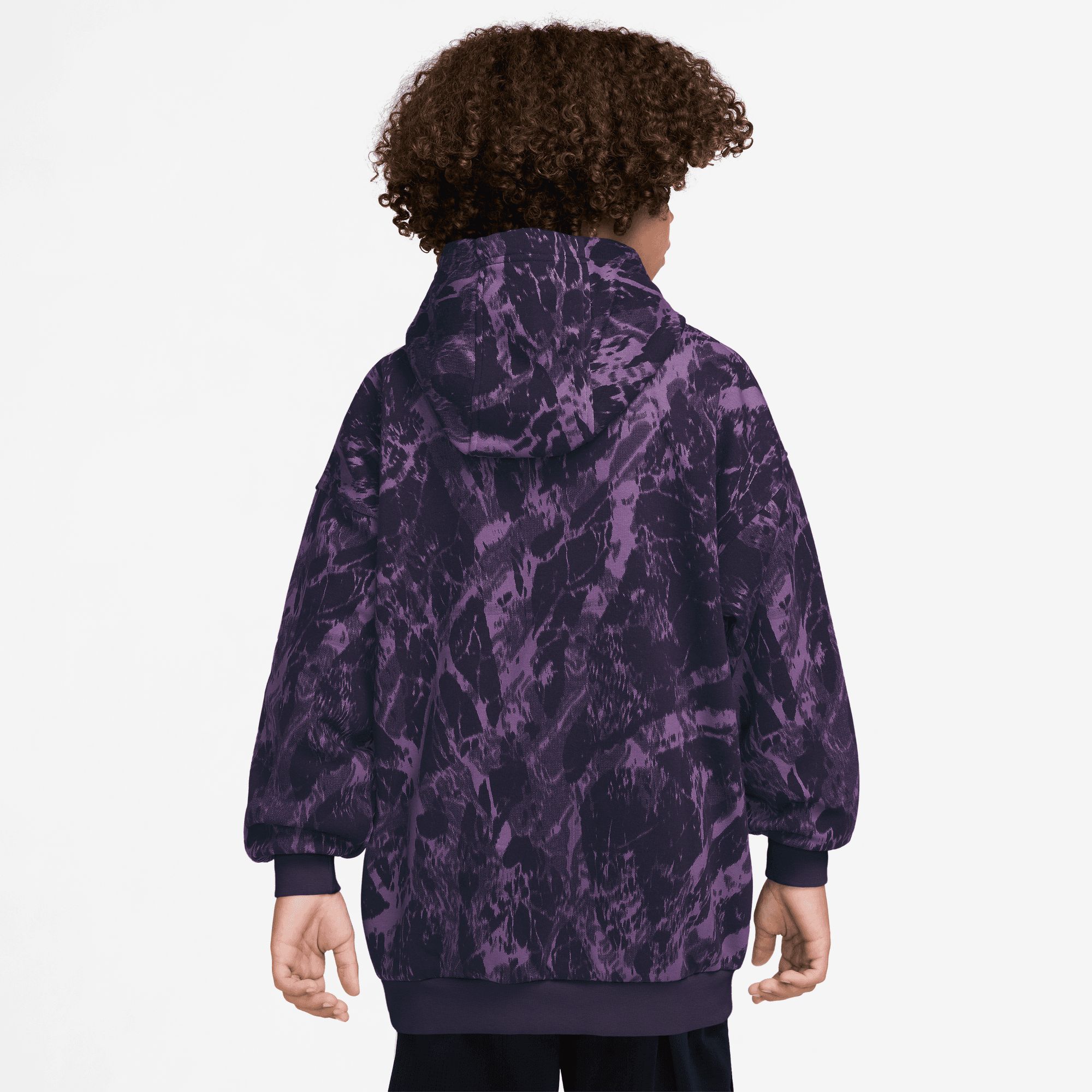 Nike Kids' Ja Morant Club Fleece All Over Print Hoodie