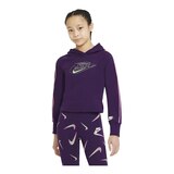 Nike Girls' Graphic Hoodie, Kids', Pullover, Kangaroo Pocket Front_Three_Fourths_Angled_Left
