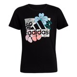 adidas Girls' Rolled Sleeve T Shirt Front_Flat