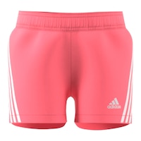 adidas Girls' AEROREADY 3-Stripe Woven Shorts Front_Flat