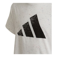 adidas Girls' 3 Bar T Shirt CloseUp