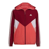 adidas Girls' Windbreaker Jacket Front_Flat